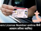 Main Apna Driving License Number Online Kaise Pata Karu